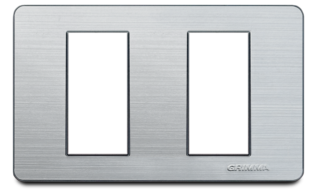 Mặt viền 2 hạt cỡ S thép không gỉ màu xám Grimma G7 series, G7S-M2
