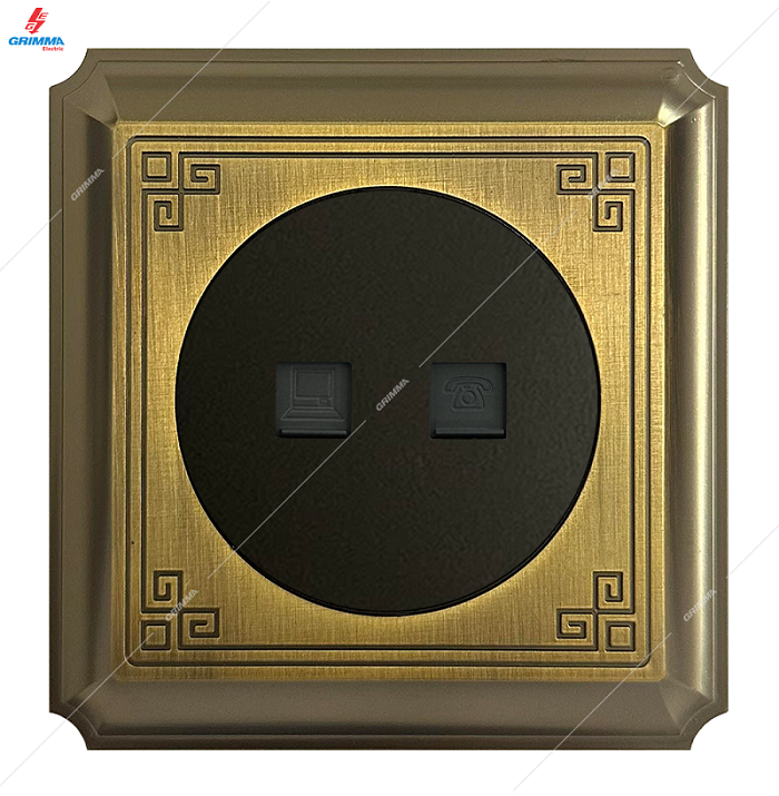 Bộ ổ cắm điện thoại + mạng Grimma G88TELPC