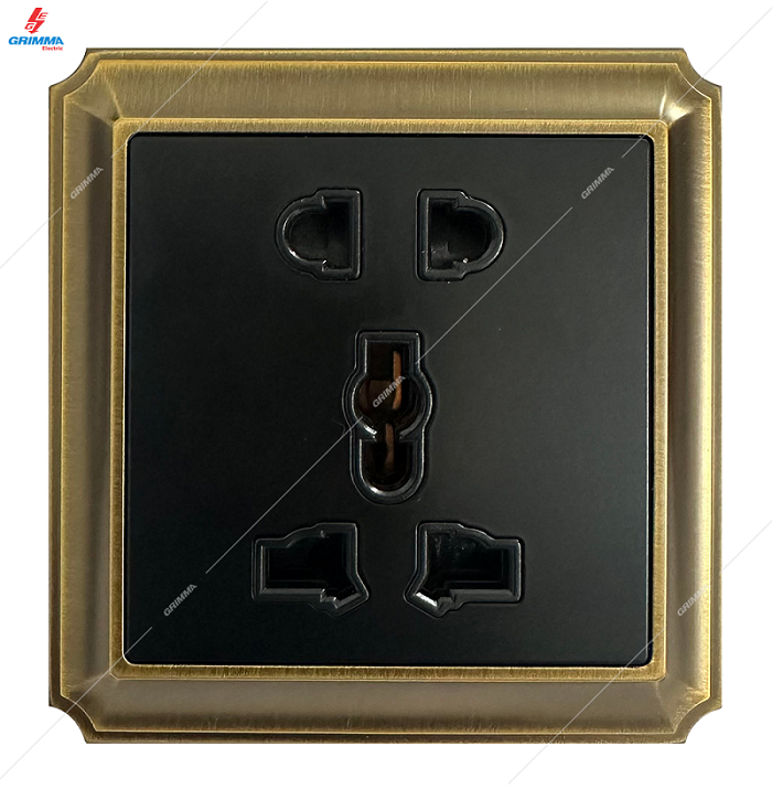 Bộ ổ cắm 2 chấu và 3 chấu đa năng Grimma G88SK23