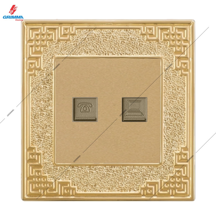 Bộ ổ cắm điện thoại + mạng Grimma GOCTELPC