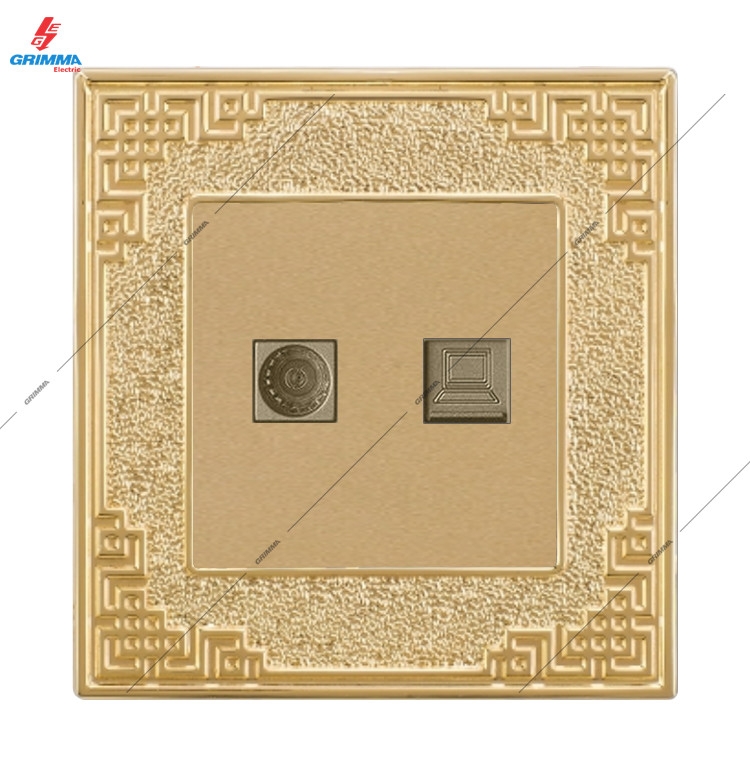 Bộ ổ cắm tivi + mạng Grimma GOCTVPC