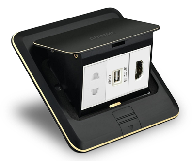 Ổ cắm âm sàn USB + HDMI + ổ ghim 2 chấu Grimma GFS2USBHDMI