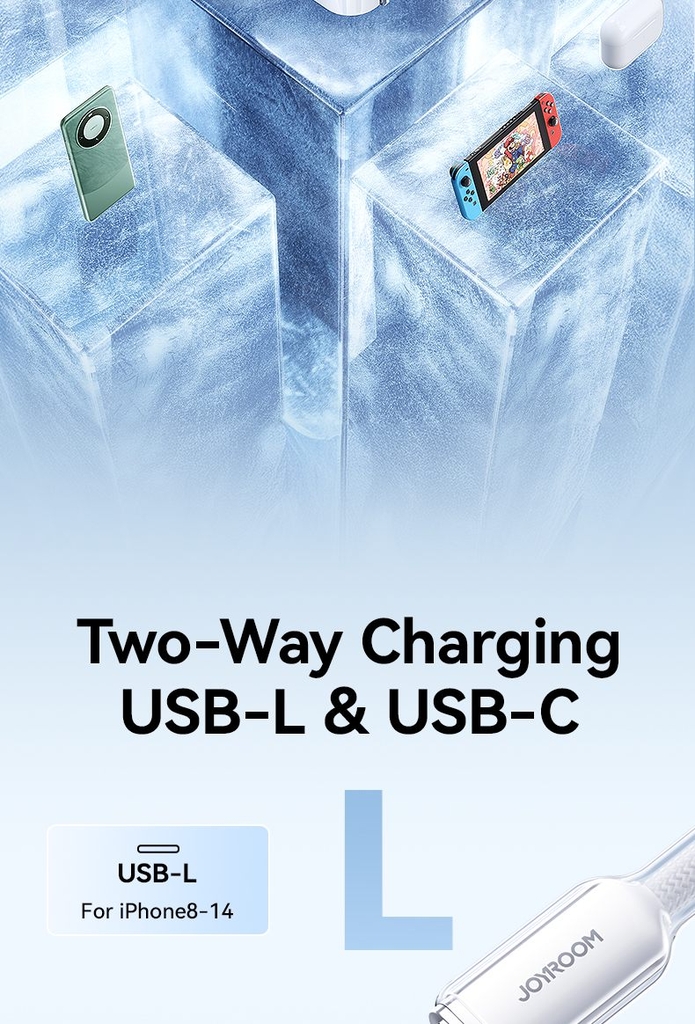 Củ sạc 30W Joyroom TCG14 nhỏ gọn di động 3 cổng sạc Lightning Type-C USB