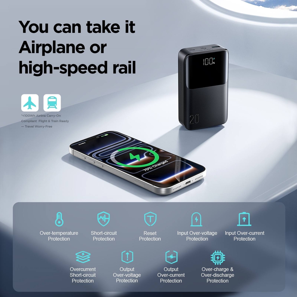 Sạc dự phòng Joyroom QP192 Mini Star công suất 22.5W Power Bank dung lượng 20,000mAh - Chứng nhận CCC - FCC - CE