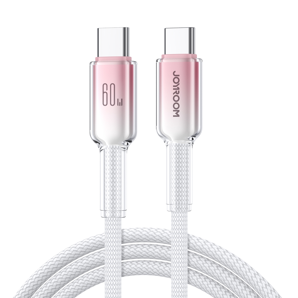 Cáp sạc Joyroom A42 Crystal Clear Series sạc nhanh 60W truyền dữ liệu C to C dùng cho iPhone, iPad