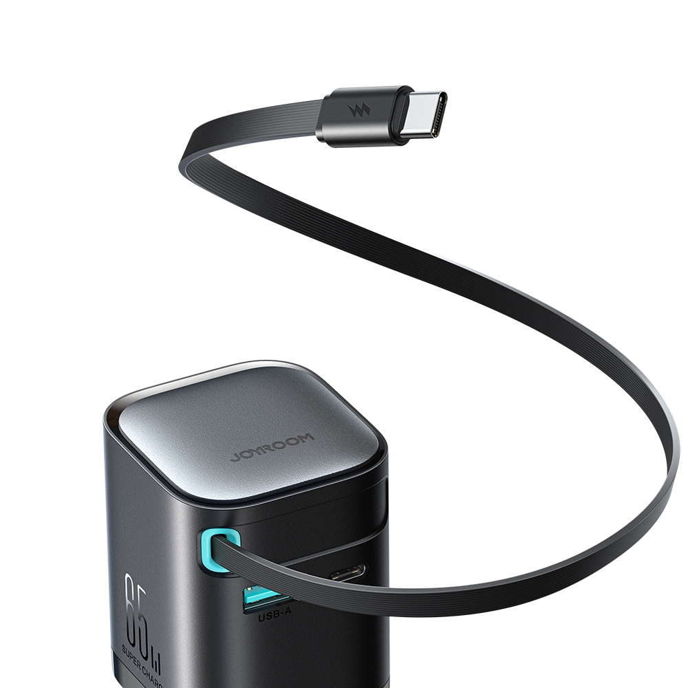 Củ sạc nhanh Joyroom 65W dây rút gọn tích hợp TCL02 GaN Charger with Retractable Cable
