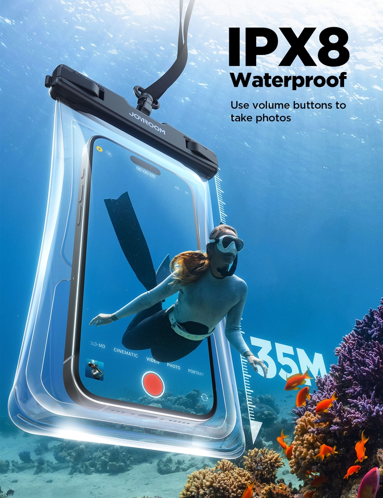 Túi chống nước Joyroom ZS417 Waterproof siêu kín đi chơi du lịch kích thước lên đến 6.7