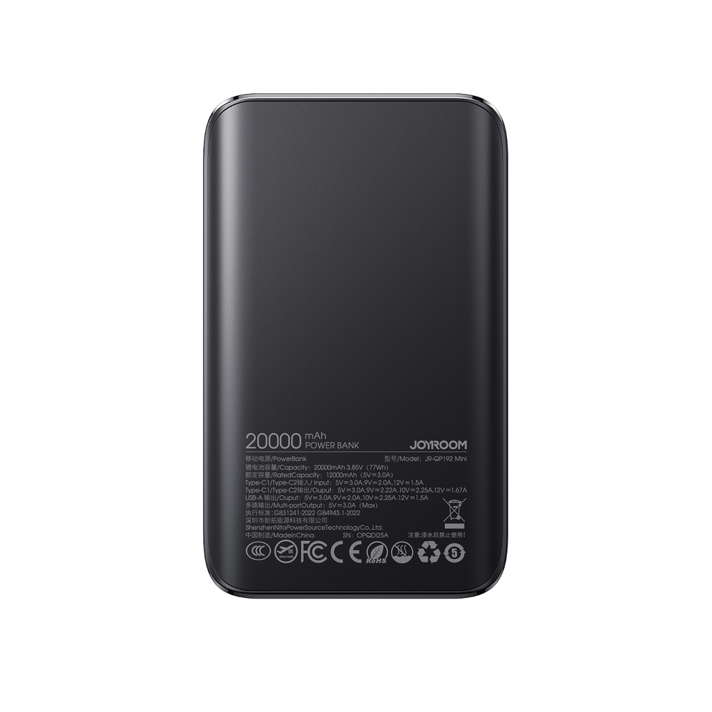 Sạc dự phòng Joyroom QP192 Mini Star công suất 22.5W Power Bank dung lượng 20,000mAh - Chứng nhận CCC - FCC - CE