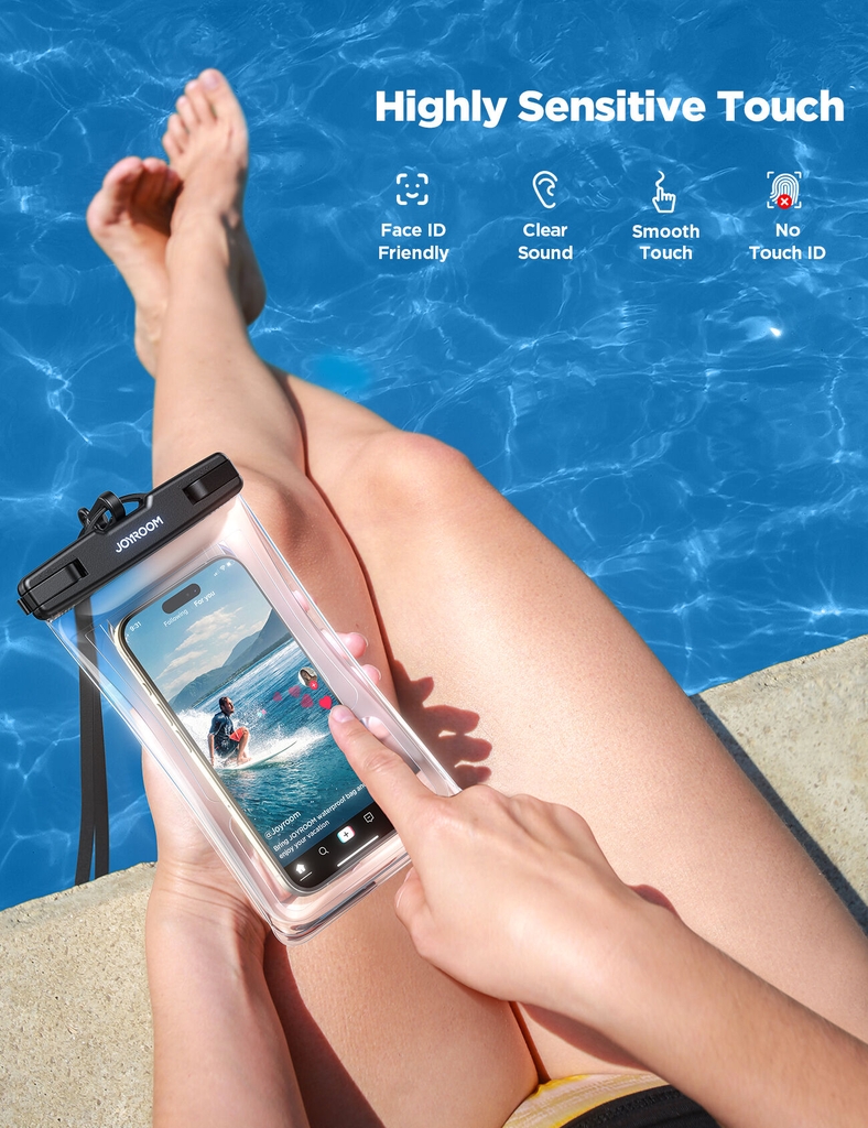 Túi chống nước Joyroom ZS417 Waterproof siêu kín đi chơi du lịch kích thước lên đến 6.7