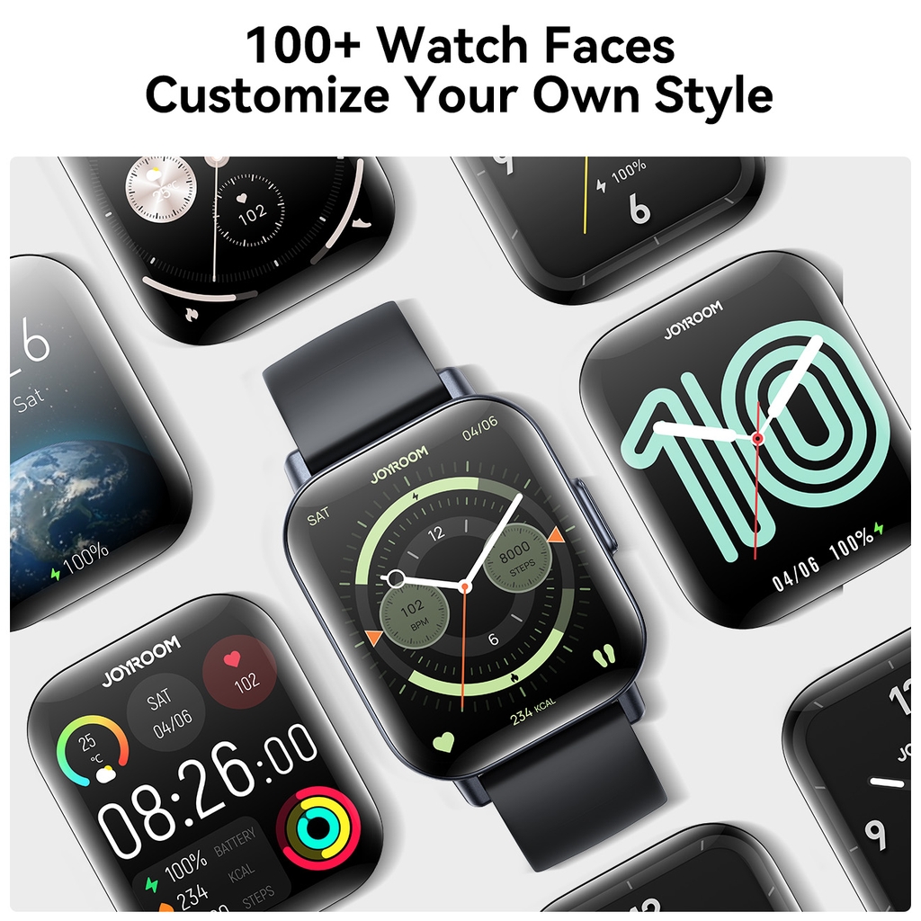 Đồng hồ thông minh Joyroom FT3s Fit life Series Smart Watch tích hợp hơn 90 môn thể thao và đo sức khỏe nhịp tim, huyết áp, SPO2 màn hình sắc nét