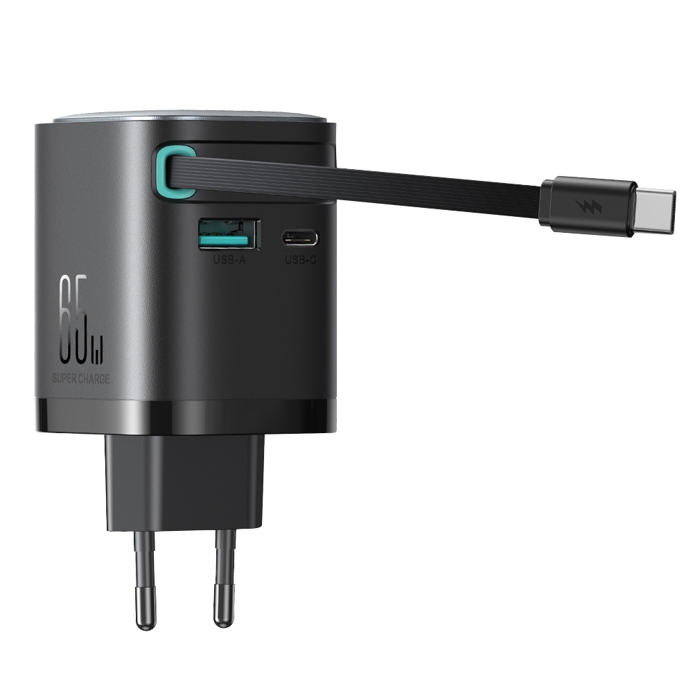 Củ sạc nhanh Joyroom 65W dây rút gọn tích hợp TCL02 GaN Charger with Retractable Cable