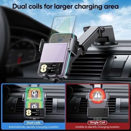 Đế sạc không dây Joyroom ZS246 Dual-Coil Wireless Car Charger Holder