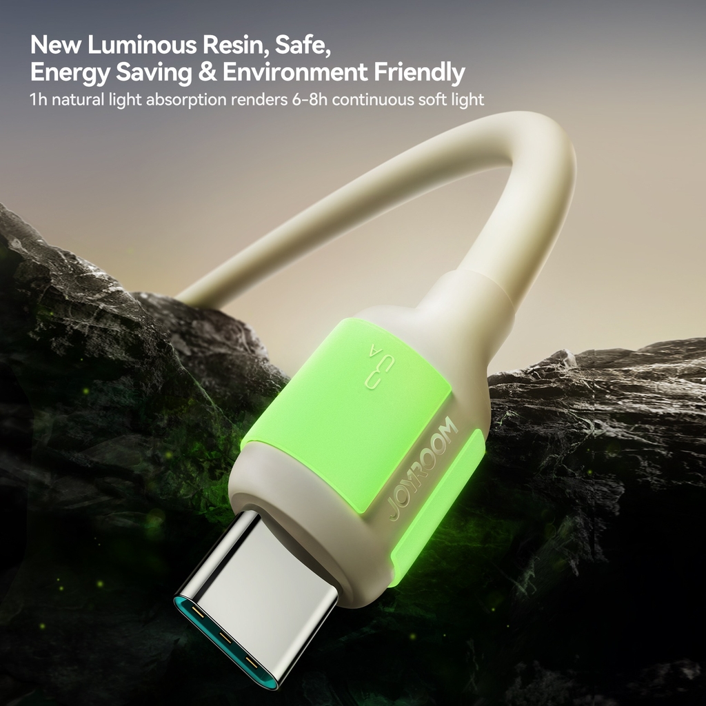 Cáp sạc Joyroom A53 Fluorescent A53 sạc nhanh 60W truyền dữ liệu C to C dùng cho iPhone, iPad