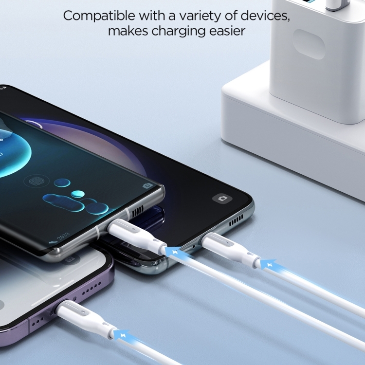 Cáp sạc Joyroom đa năng 3 in 1 S-1T3066A15 Ice-Crystal Series 66W USB to Lightning+TypeC+Micro Fast Charging Data Cable