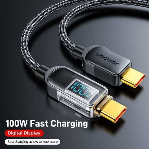 Cáp sạc Joyroom S CL020A4 20W Type-C to Lightning Digital Display Fast Charging Data Cable 1.2m-Black
