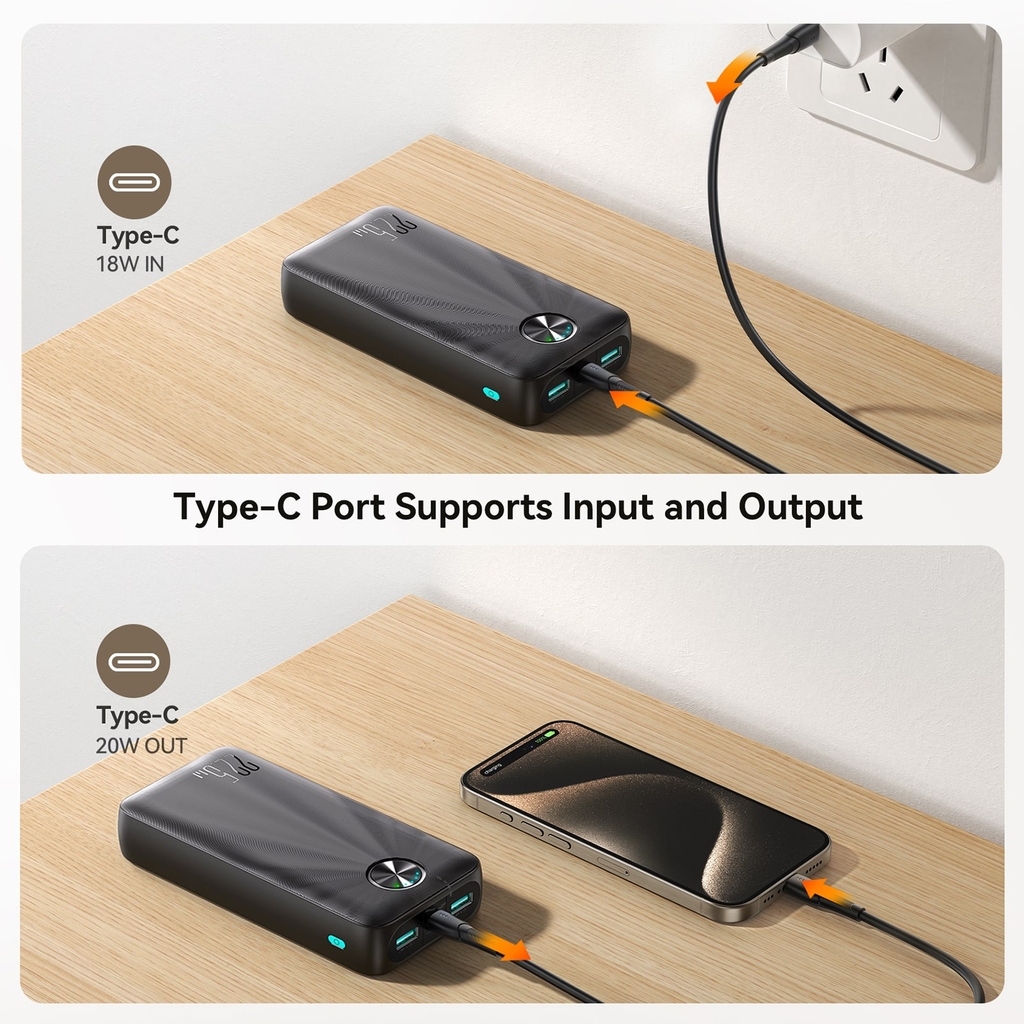 Sạc dự phòng 22.5W Joyroom PBF16 LED Fast Charging Power Bank 20000mAh