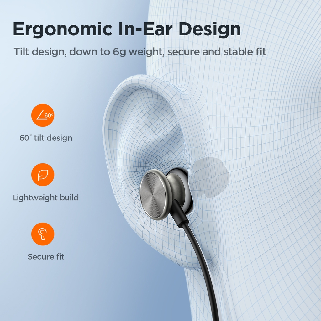 Tai nghe Joyroom có dây EW03 Wired Series In Ear Metal Wired Earbuds
