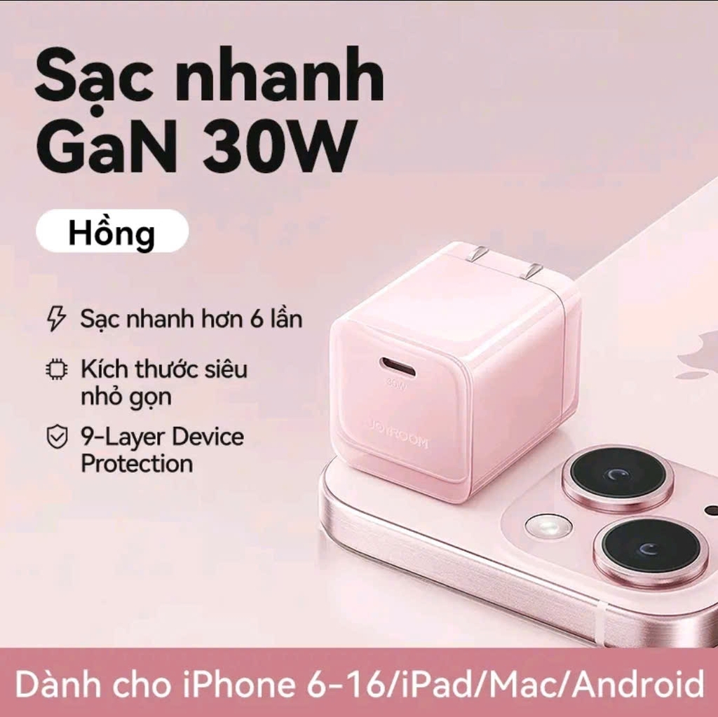 Củ sạc 30W Joyroom TCG11 nhỏ gọn di động 1 cổng sạc C