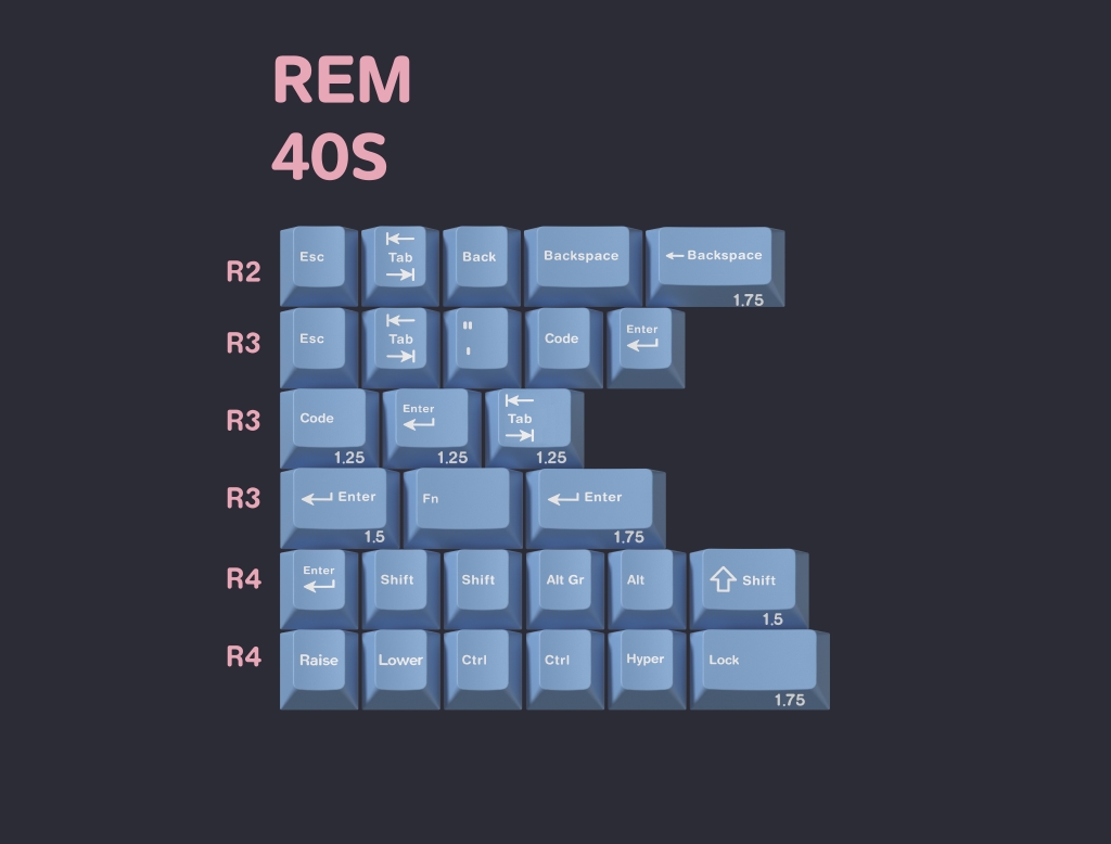 Bộ keycap MW Rem (Cherry profile / PBT Dyesub)