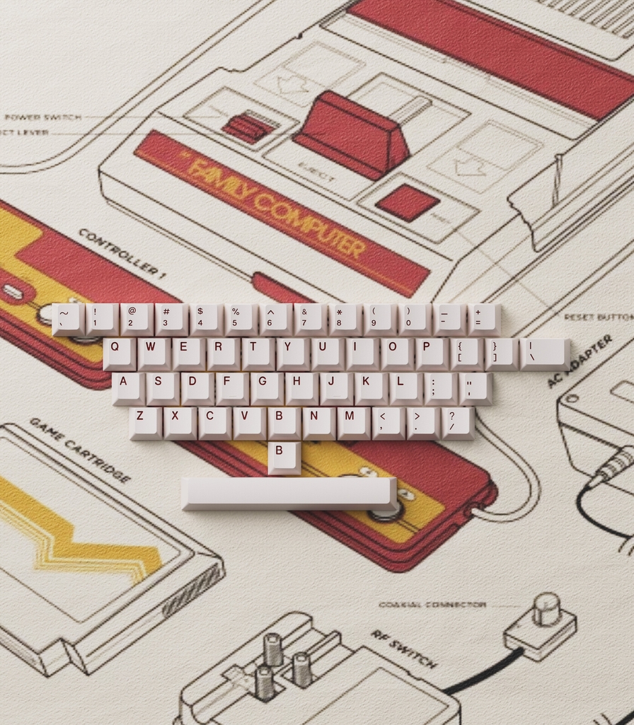 Bộ keycap 80Retros FC1983 (Cherry profile / PBT Ink-Printing + ABS Double-Shot)