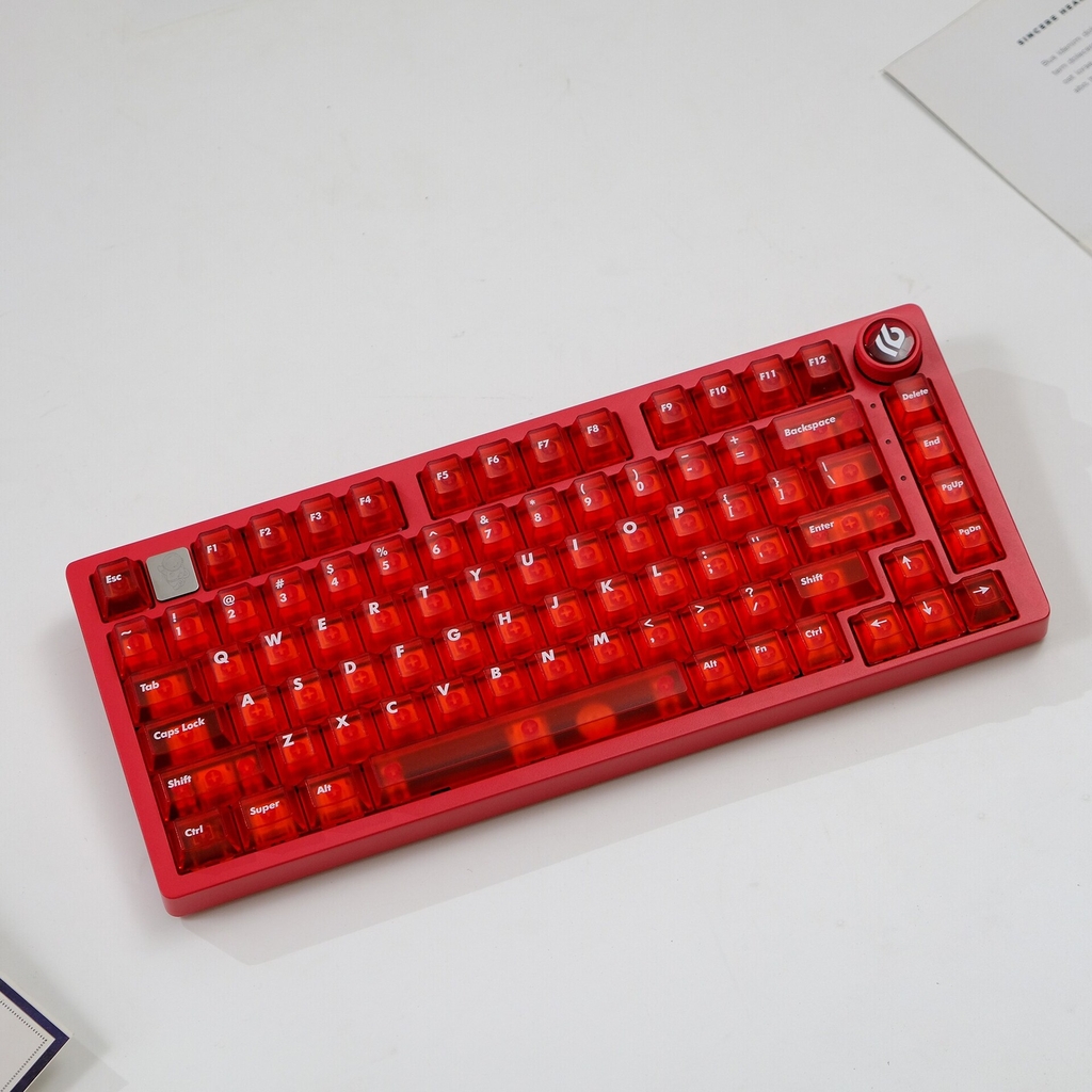 Bộ keycap Aifei Matte Transparent Red Keycap set (Cherry Profile / ABS)