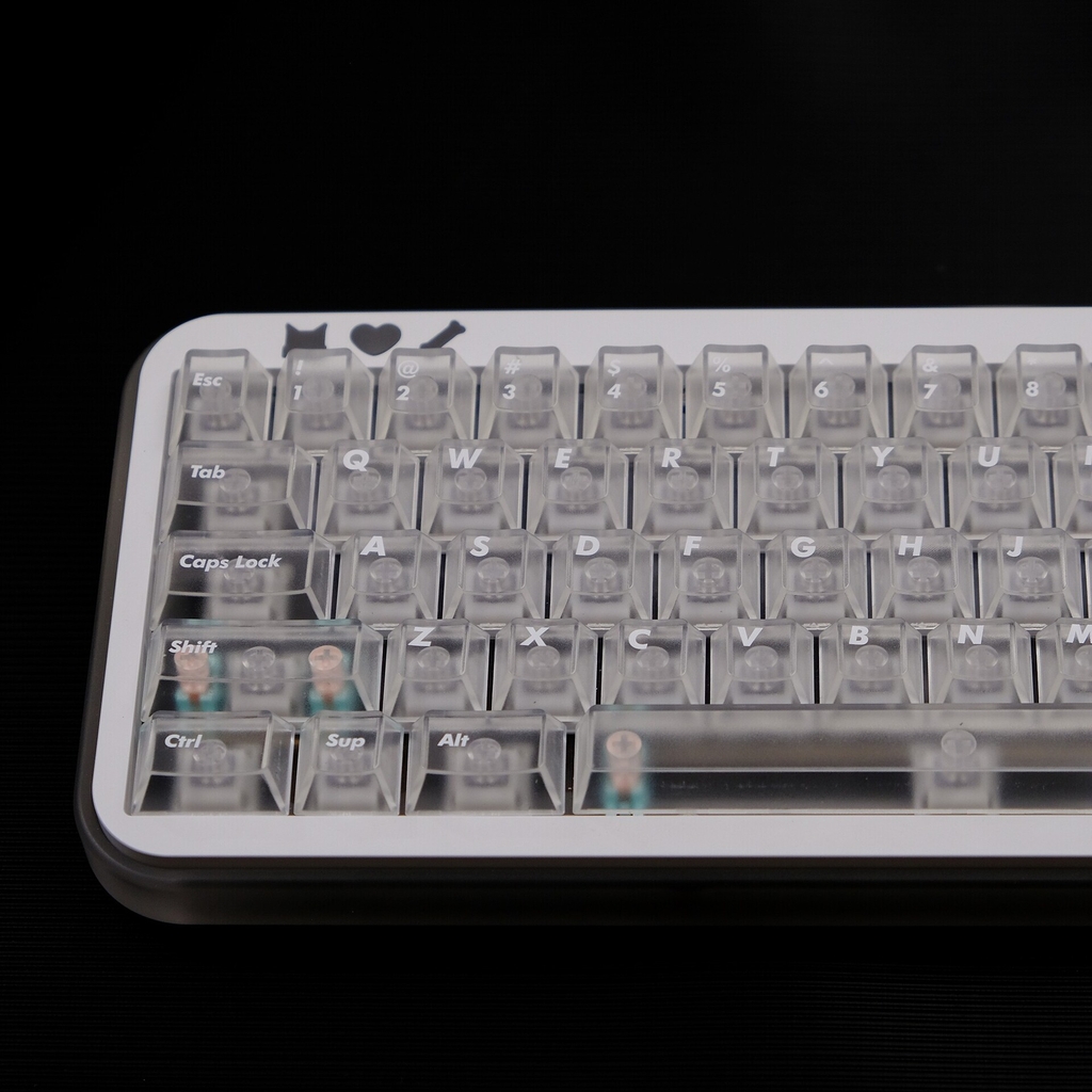 Bộ keycap Aifei Matte Transparent White (Cherry Profile / ABS)