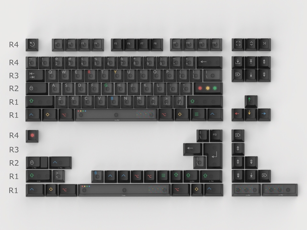 Bộ keycap Aifei Retro Dark Smoke (Cherry Profile / ABS)