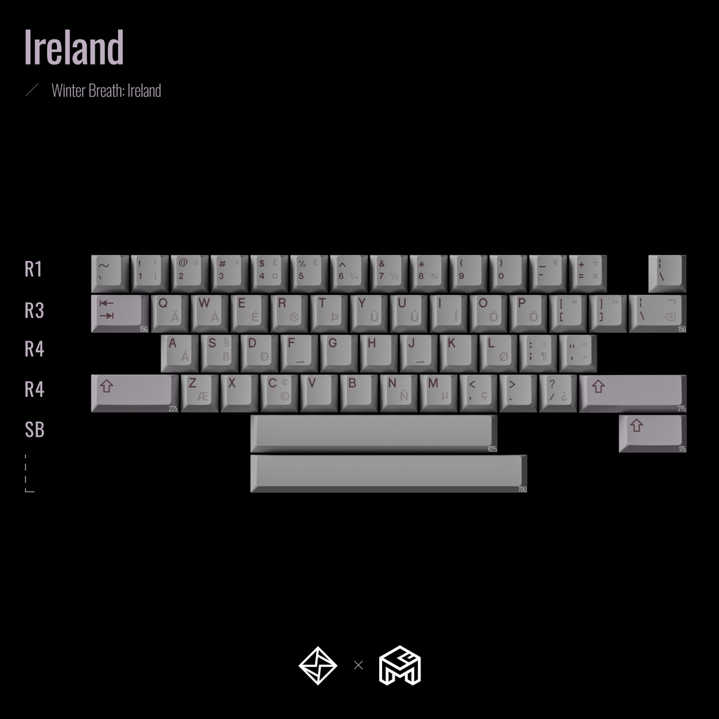 Bộ keycap GoMaster Winter Breath: Ireland (Cherry profile / PBT Dyesub)