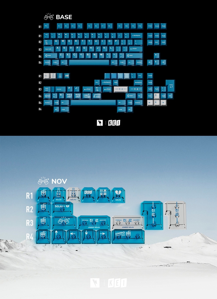 Bộ keycap Keykobo Soju (Cherry profile / ABS Double-shot)