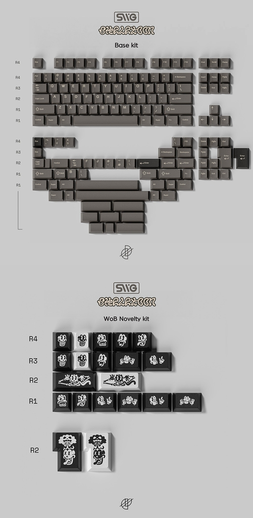 [GB] Bộ keycap SWG Skeletoon (Cherry profile / ABS Double-shot)