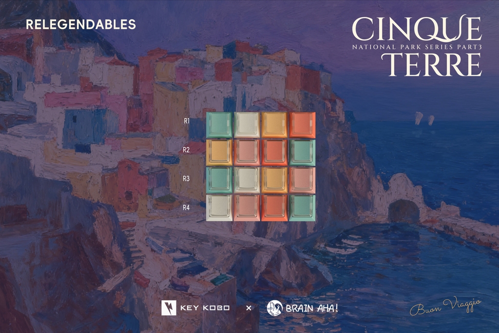 Bộ keycap KeyKobo Cinque Terre (Cherry profile / ABS Double-shot)