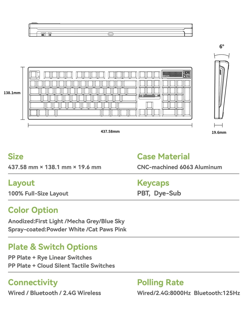 [Pre-order] Bàn phím cơ DP104 - Bàn phím chất lượng cao, full size
