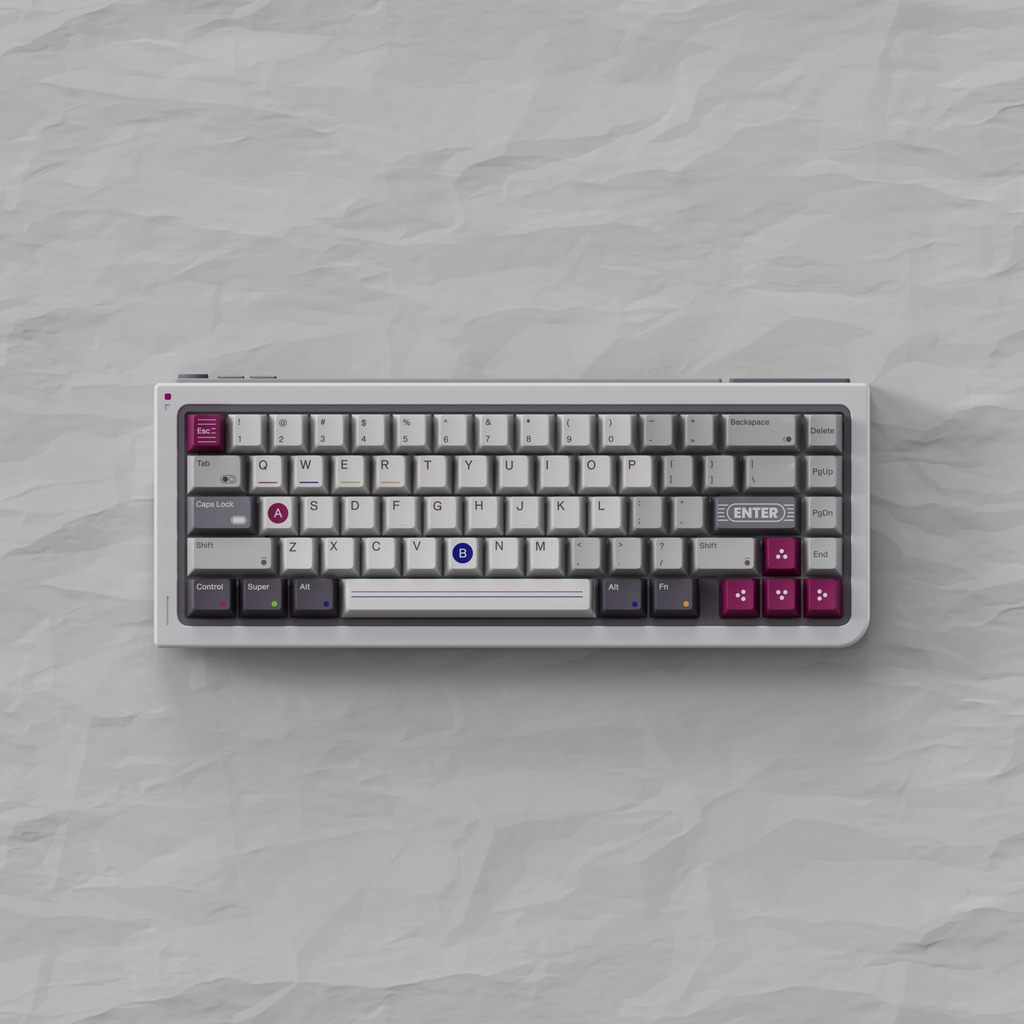 Bộ keycap 80Retros Game 1989 Cool Gray (Cherry profile / PBT)