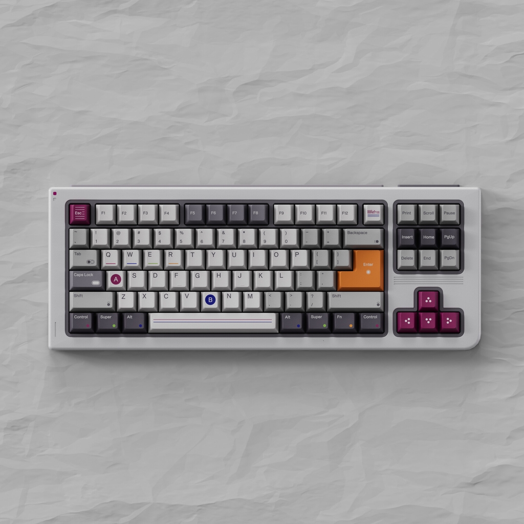 Bộ keycap 80Retros Game 1989 Cool Gray (Cherry profile / PBT)