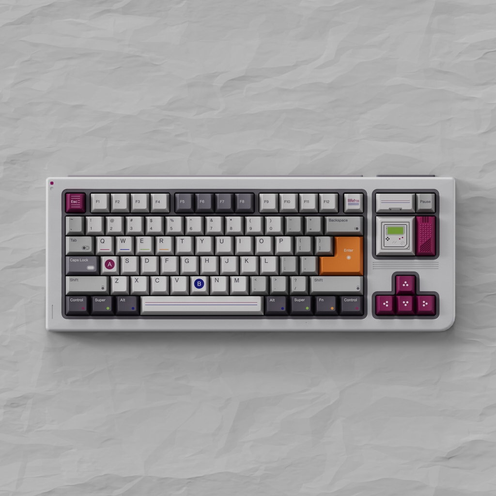 Bộ keycap 80Retros Game 1989 Cool Gray (Cherry profile / PBT)
