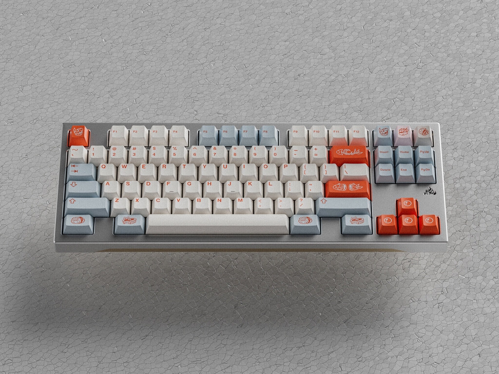 Bộ keycap GoMaster Salmon: Reborn R2 (Cherry profile / PBT Dyesub)