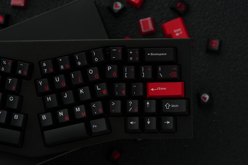 Bộ keycap JKDKeys KM Crimson Heartbreak (Cherry profile / PBT Dyesub)