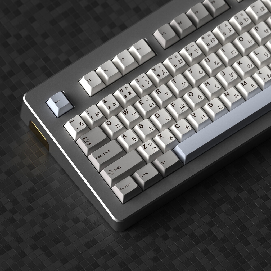 Bộ keycap JKDK Gray & White Piano (Cherry / PBT Dyesub)