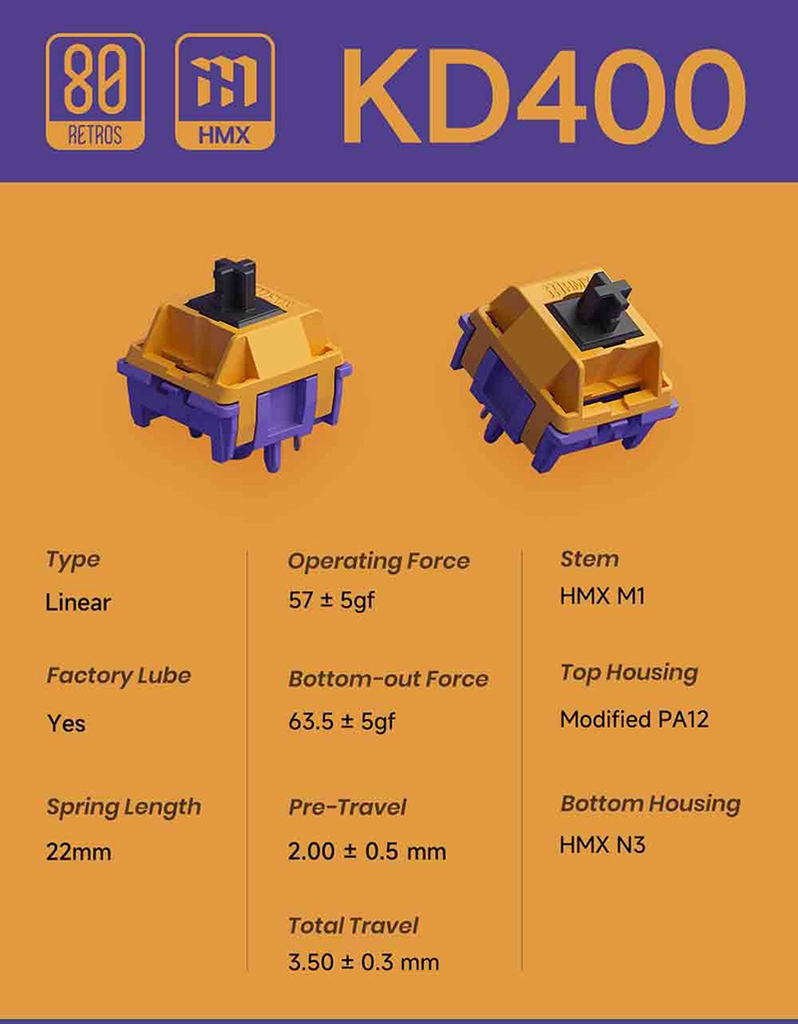 80Retros x HMX Film switch - FJ400 / KD200 / Game 1989 / Joker / Xmas
