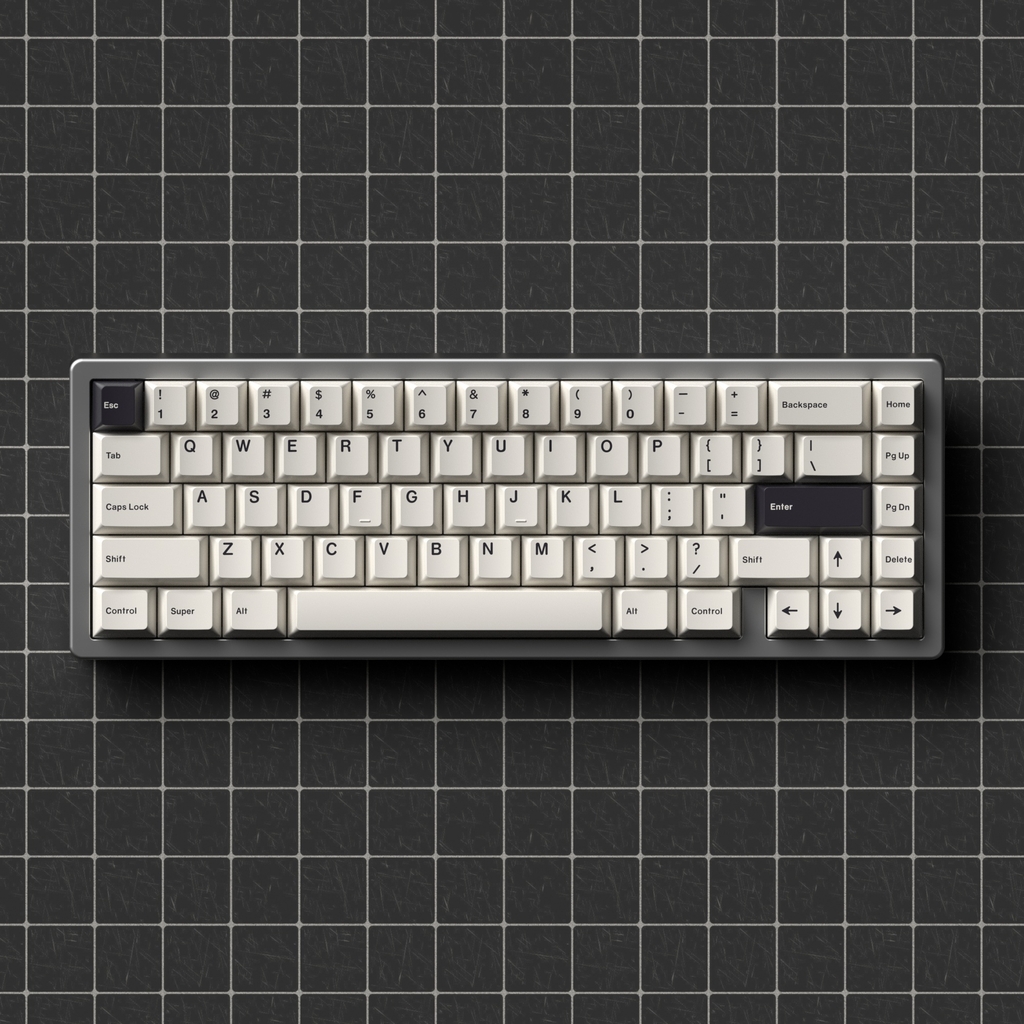 Bộ keycap JKDK Black on White (Cherry profile / PBT Dyesub)