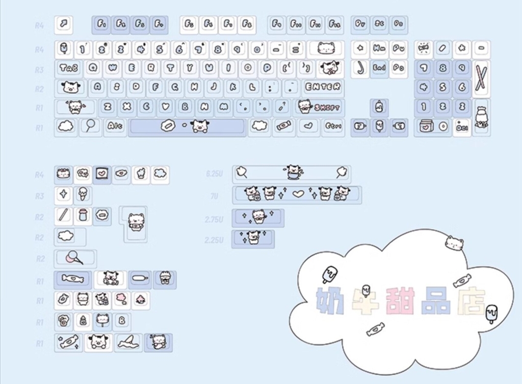 Bộ keycap Dessert Shop (MOA profile / PBT Dyesub)