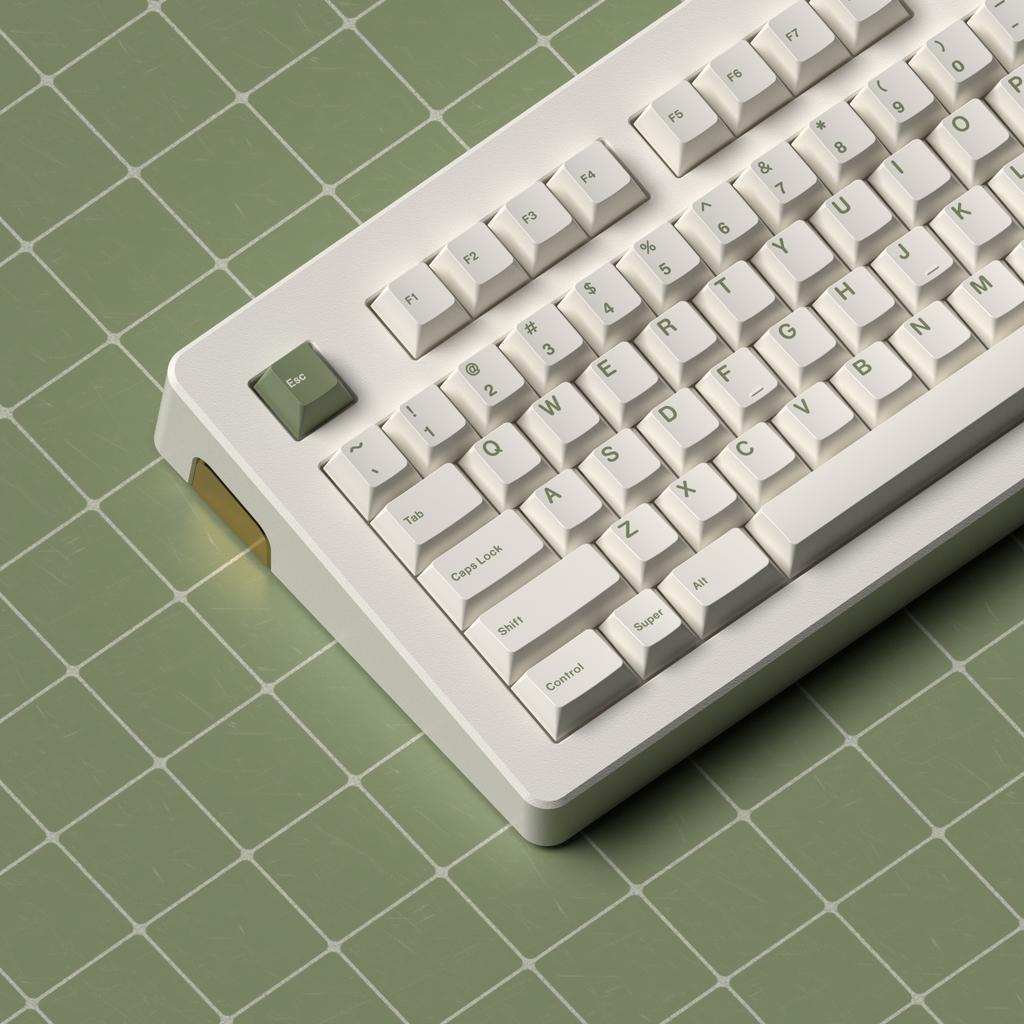 Bộ keycap JKDK Green on White (Cherry profile / PBT Dyesub)