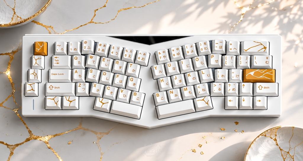 Bộ keycap Key Kobo Kintsugi Shiro (Cherry profile / ABS Double-shot)