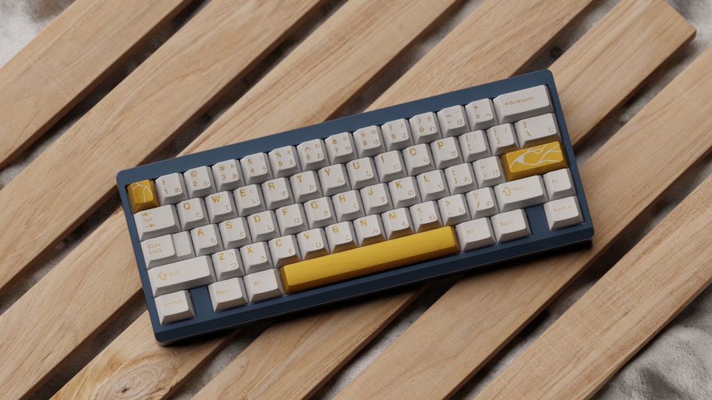 [GB] Bộ keycap Keykobo Kintsugi Shiro (Cherry profile / ABS Double-shot)
