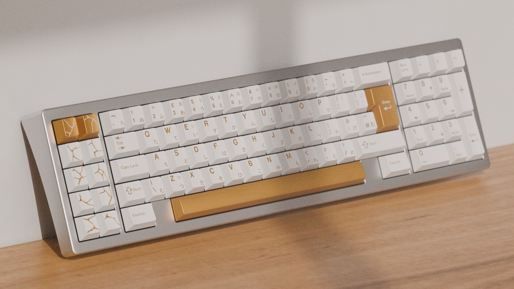 [GB] Bộ keycap Keykobo Kintsugi Shiro (Cherry profile / ABS Double-shot)