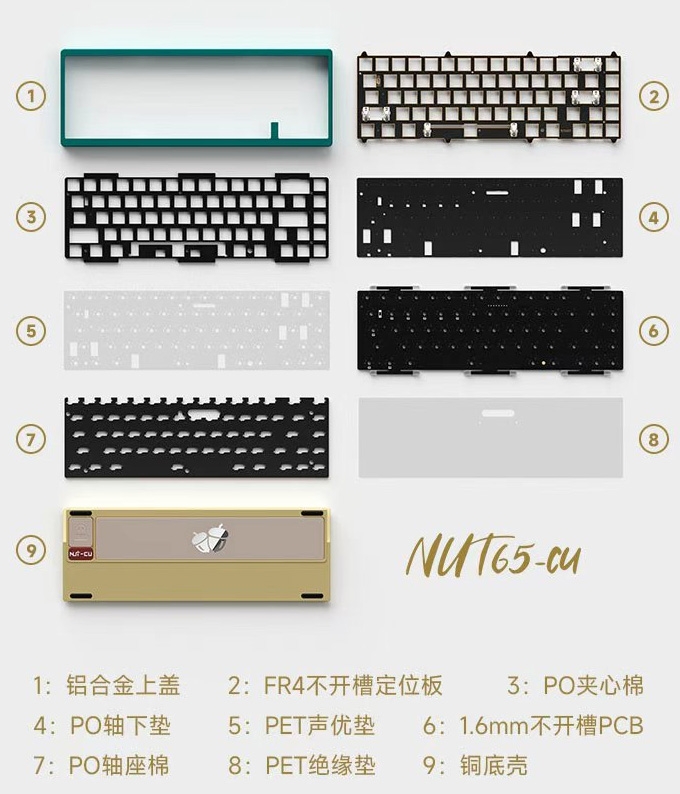 [Pre-order] Nut65 Cu keyboard kit