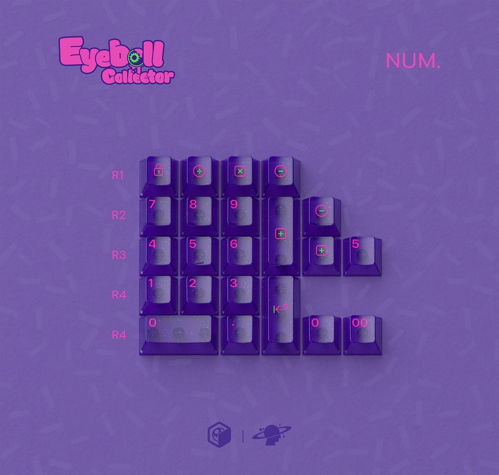 Bộ keycap MW Eyeball Collector (Cherry profile / ABS UV Print)