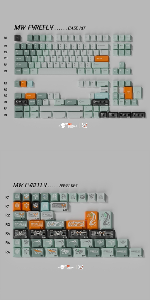 Bộ keycap MW Fyrefly (Cherry profile / PBT Double-shot)