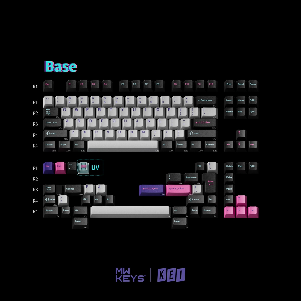 [GB] Bộ keycap MW Virtual (Cherry profile / ABS Double-shot)