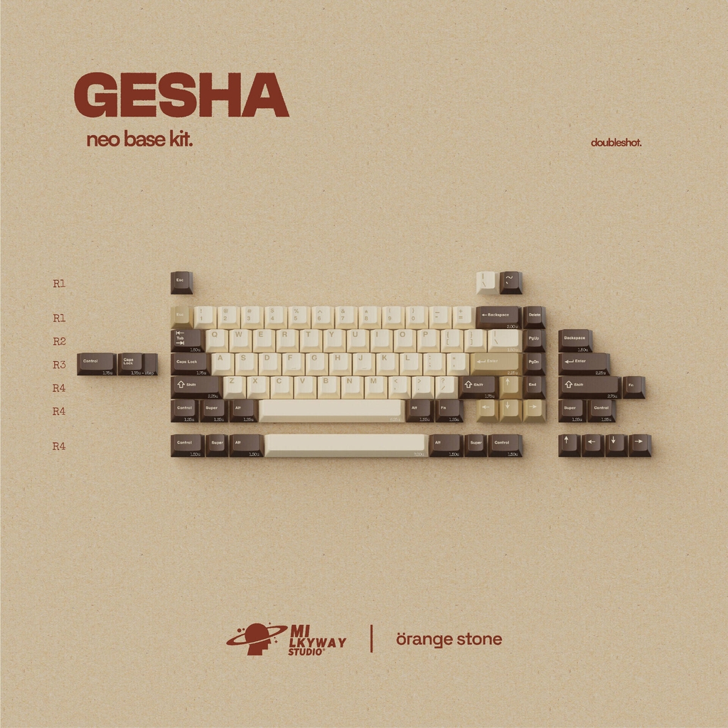 Bộ keycap MW Gesha (Cherry profile / ABS Double-shot)